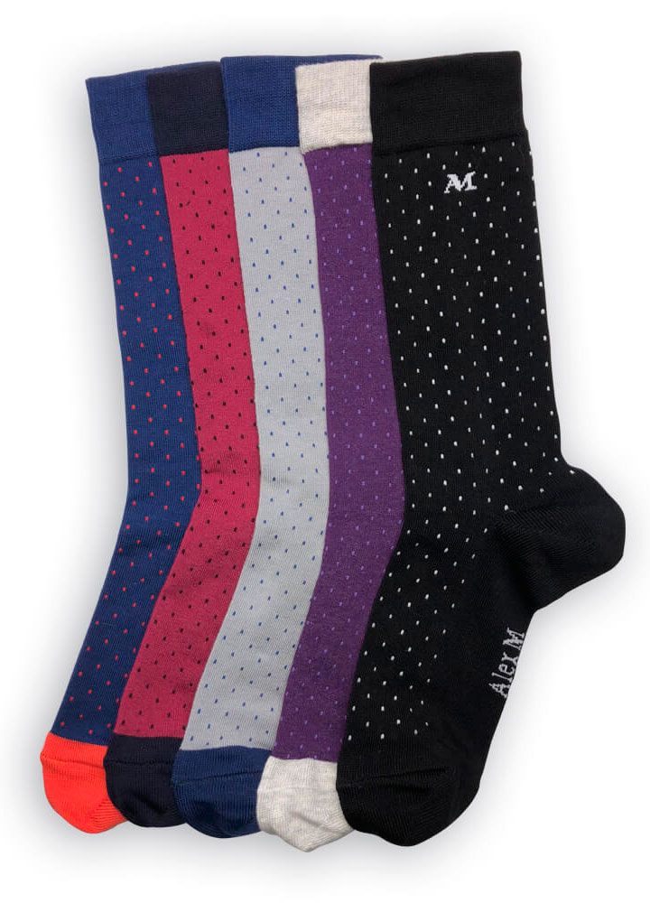 

Набор мужских носков ТМ Alex M (Алекс М) Bordeaux Dots 5 пар 40-45 р (3002)