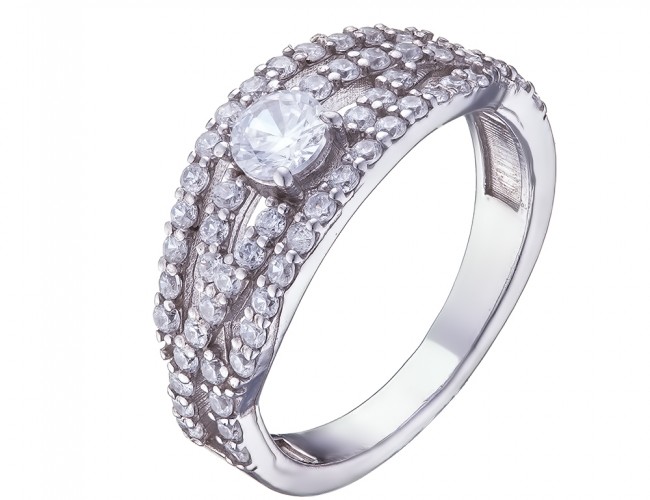 

Серебряное кольцо Jewel-case с куб. цирконием 1002 16.5