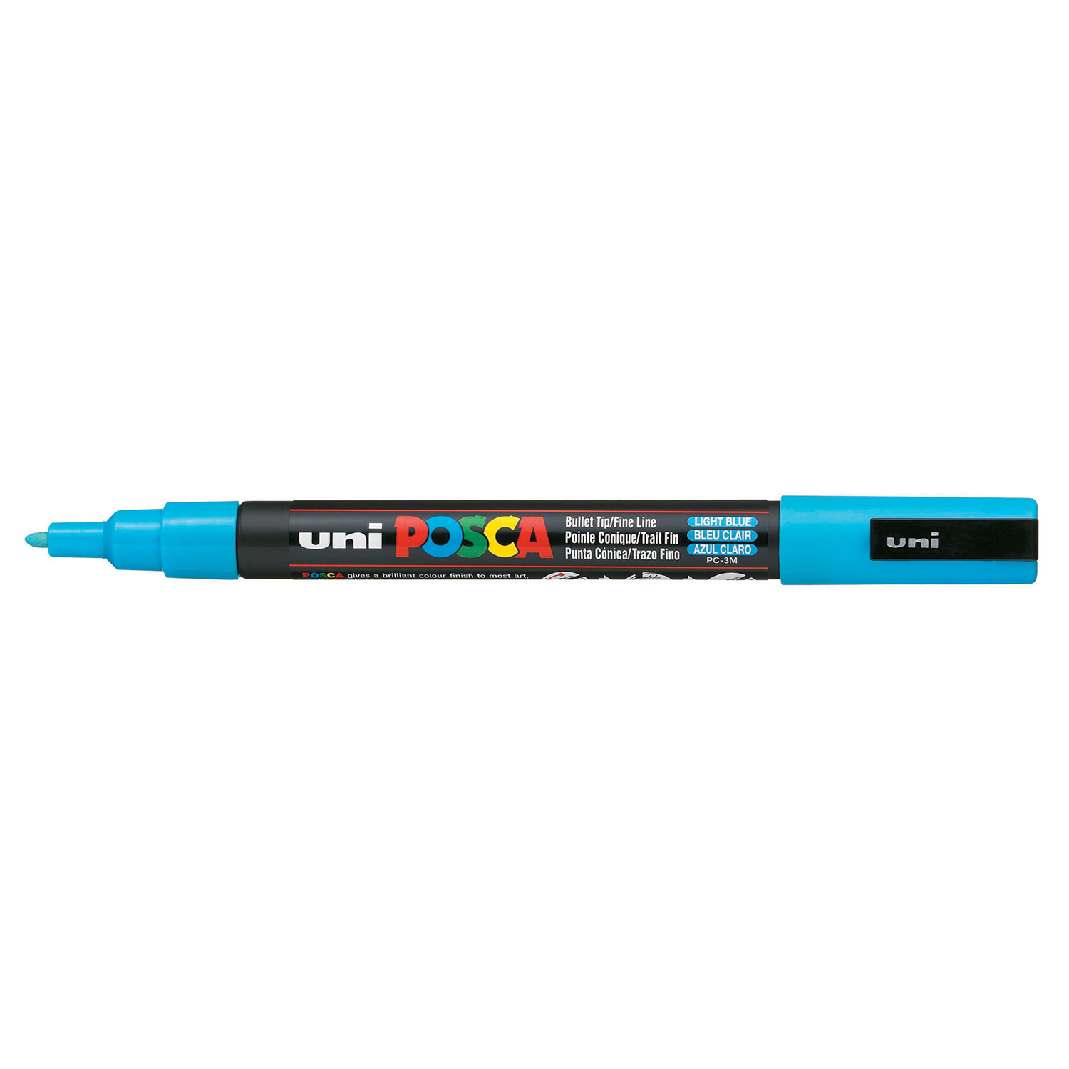 

Маркер для всех типов поверхности Uni Posca 0.9-1.3 мм голубой (PC-3M.L.Blue)