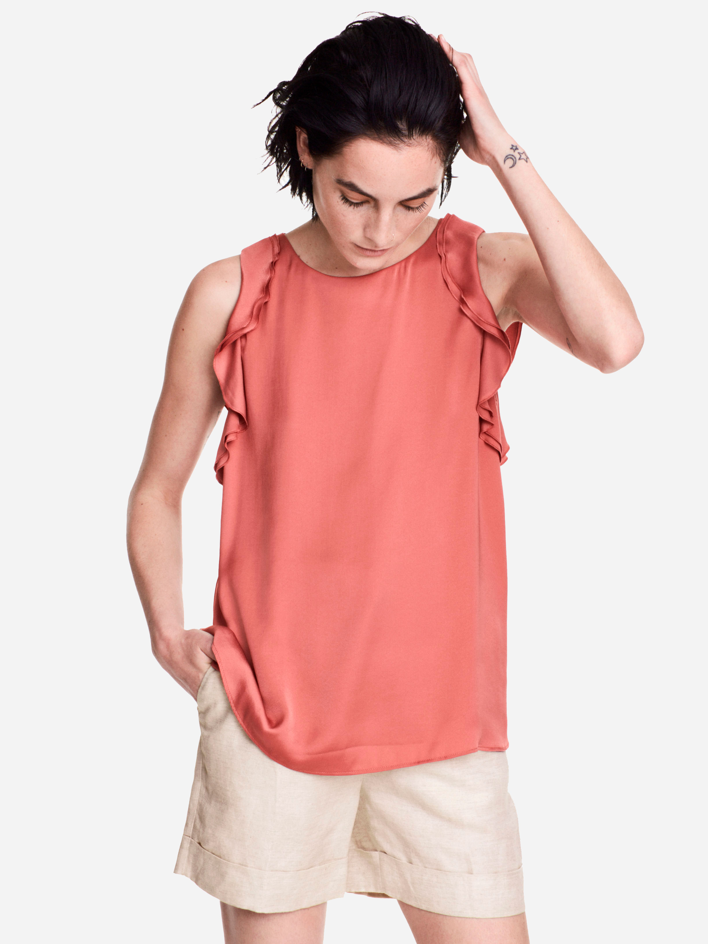 

Блузка H&M 5107916 32 Терракотовая