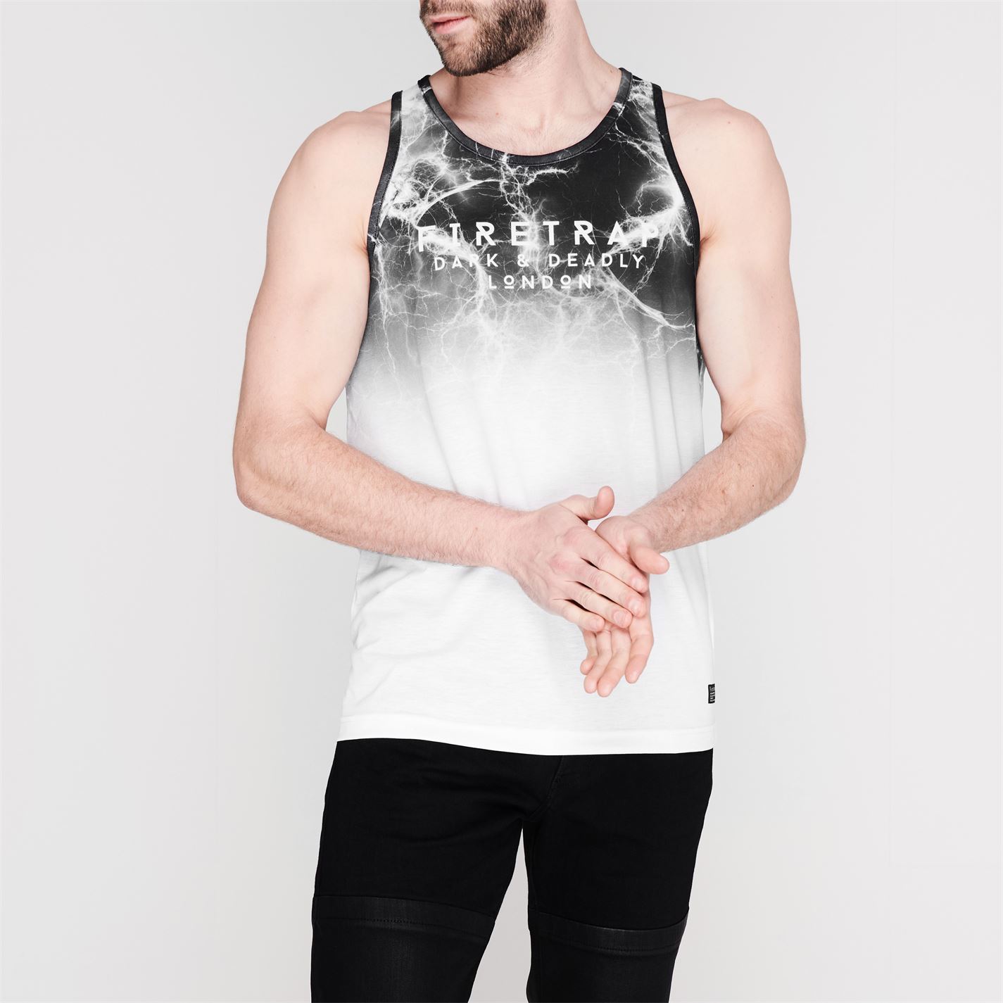 

Майка Firetrap Sub Vest Mens L Белый/Черный