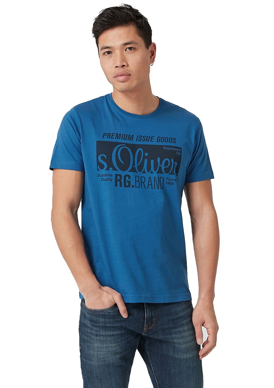 

Футболка .Oliver  Синий 03.899.32.5206-5488, Футболка s.Oliver S Синий 03.899.32.5206-5488