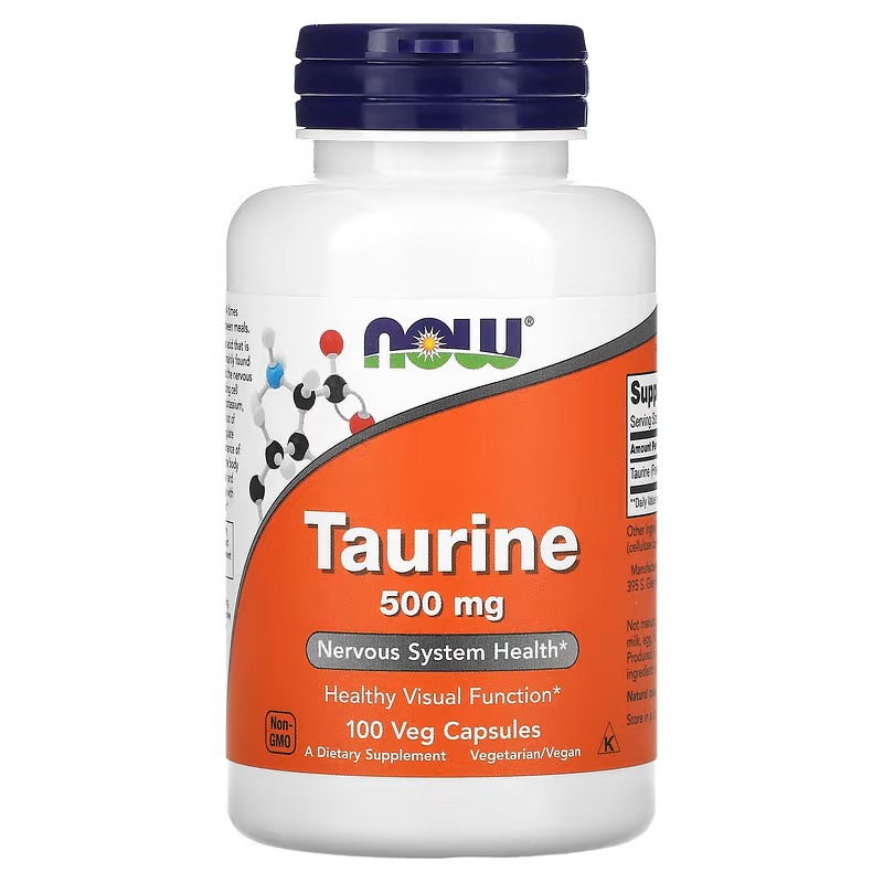 Таурин NOW Foods "Taurine" для здоровья нервной системы, 500 мг (100 ...
