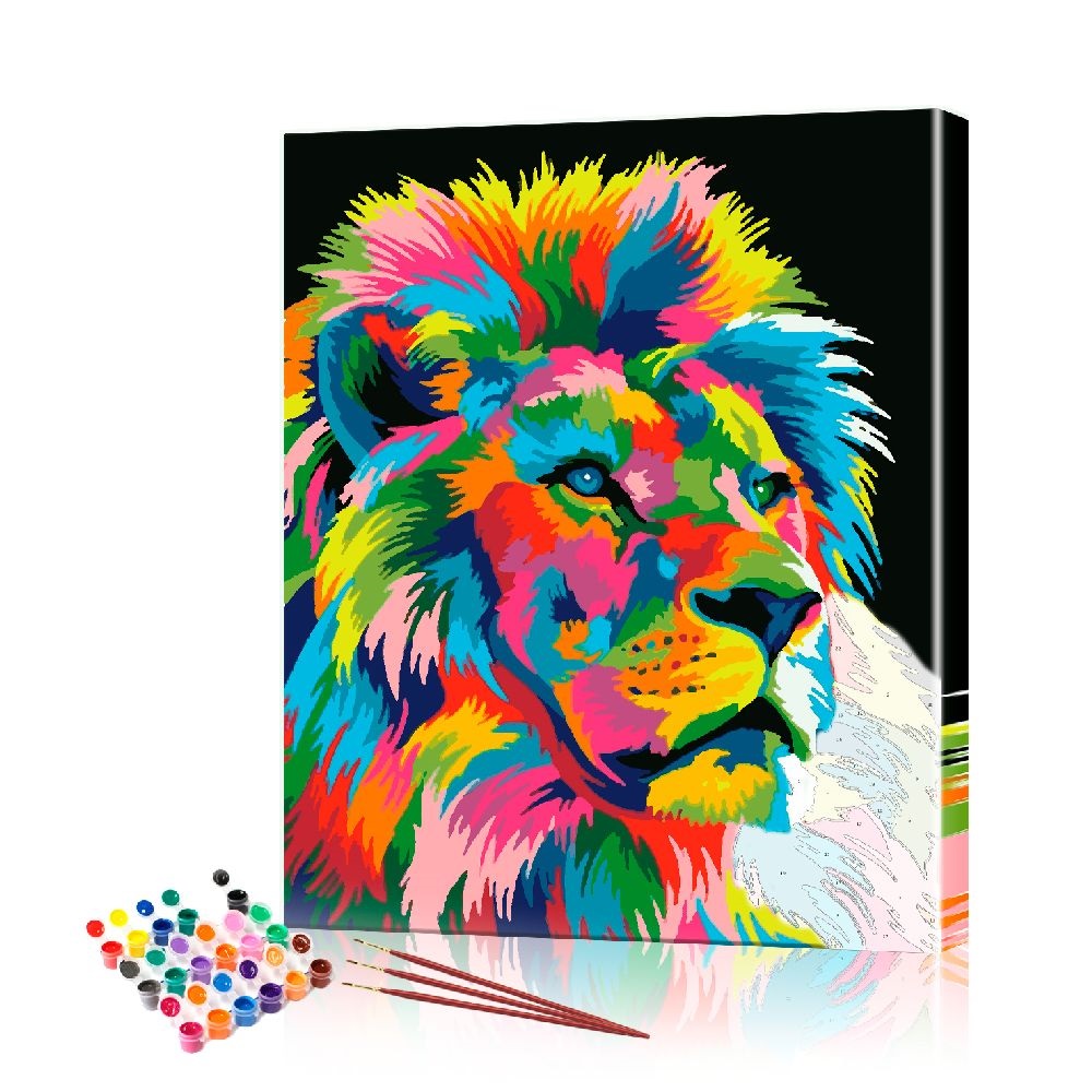 

Картина по номерам ArtSale "Лев" размер 30х40 см
