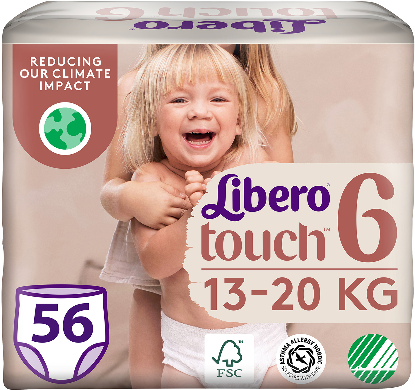 Подгузники-трусики Libero Touch Pants 13-20 кг Размер 6 56 шт ...