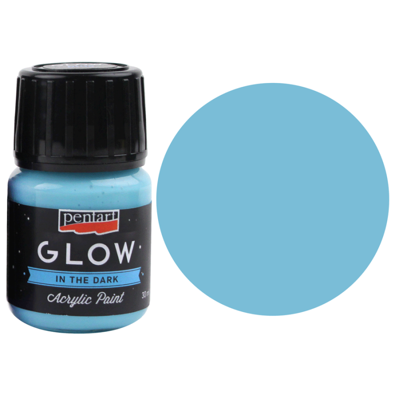 

Фарба акрилова для декору Pentart Glow in the dark Блакитна 30мл