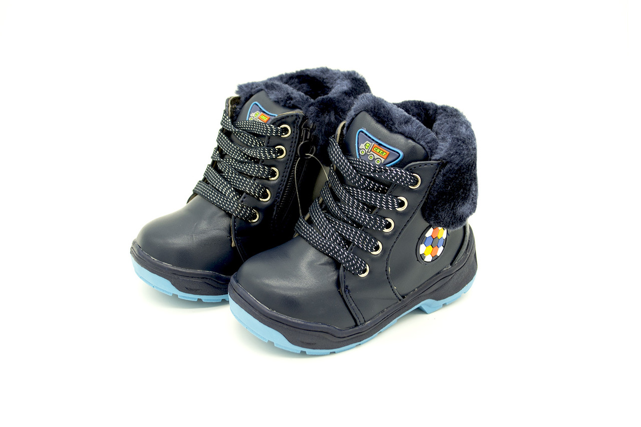 

Ботинки No brand 23 чёрно-синий (923-2 blue 23)