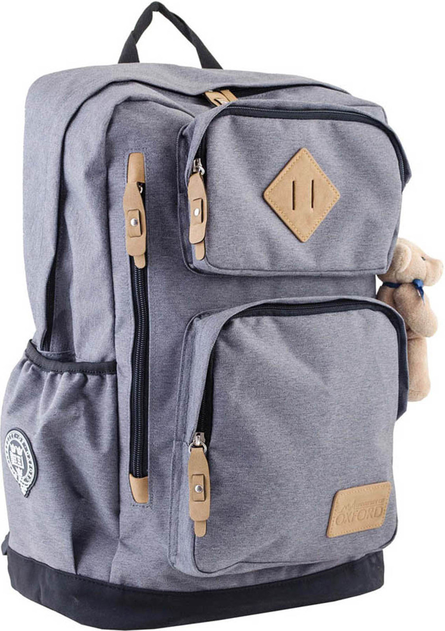 

Рюкзак подростковый YES OX 190, серый, 32*45.5*16.5
