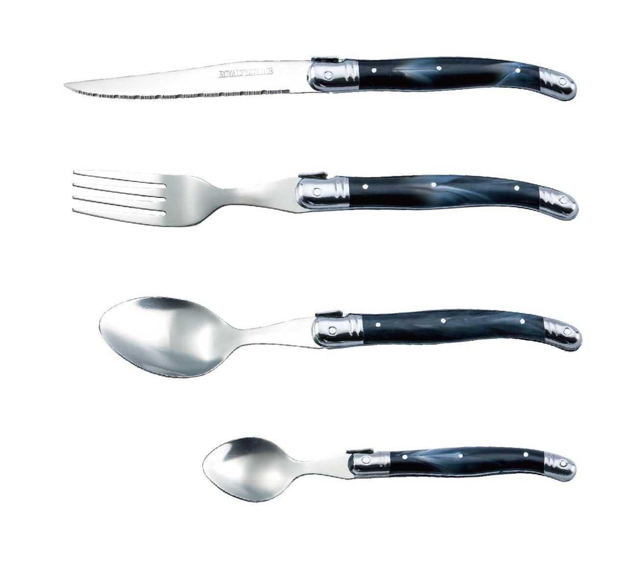 

Набор столовых приборов Royalty Line RL-CUT24 Black 24 pcs