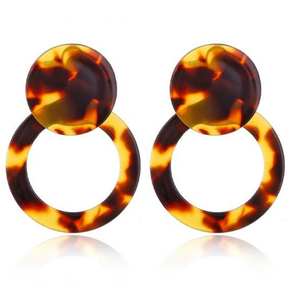 

Серьги акриловые Fashion леопардовые MK0918