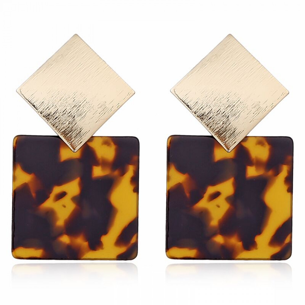 

Серьги акриловые Fashion леопардовые MK0917