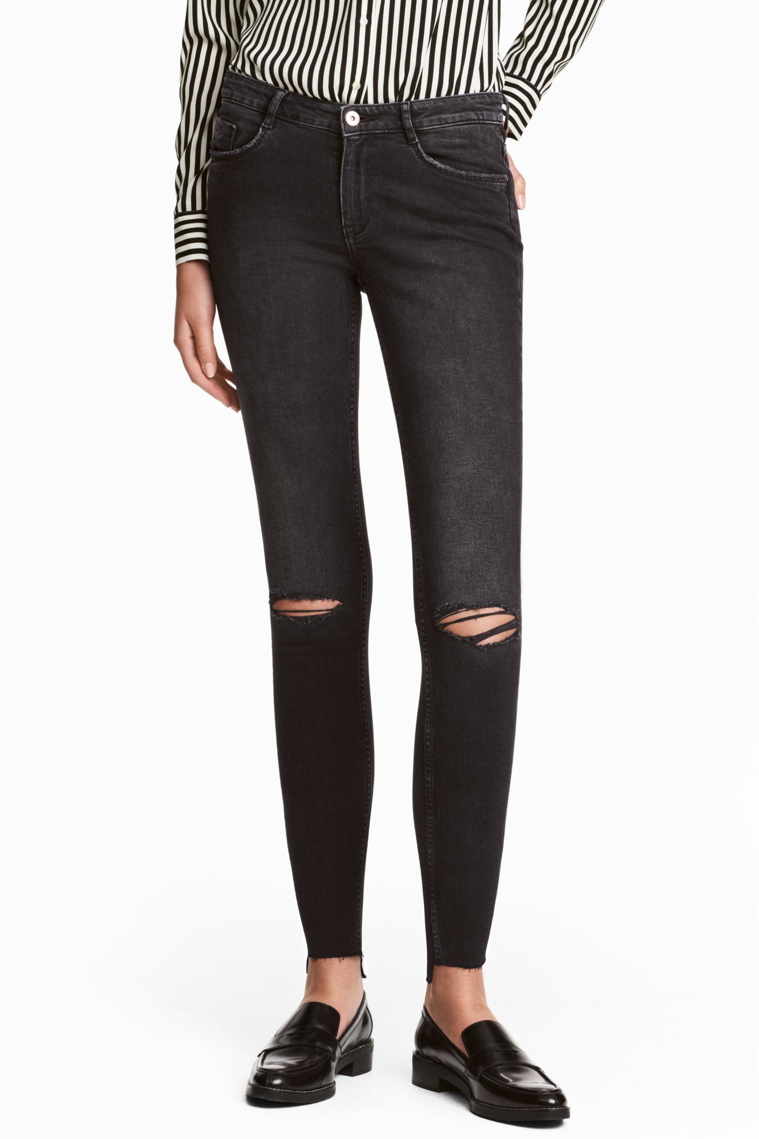 

Джинсы H&M  Черный 0446515_01, Джинсы H&M 36 Черный 0446515_01