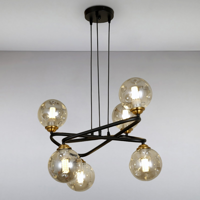 

Люстра подвесная Light House LS-15225-6 BK+BK черная
