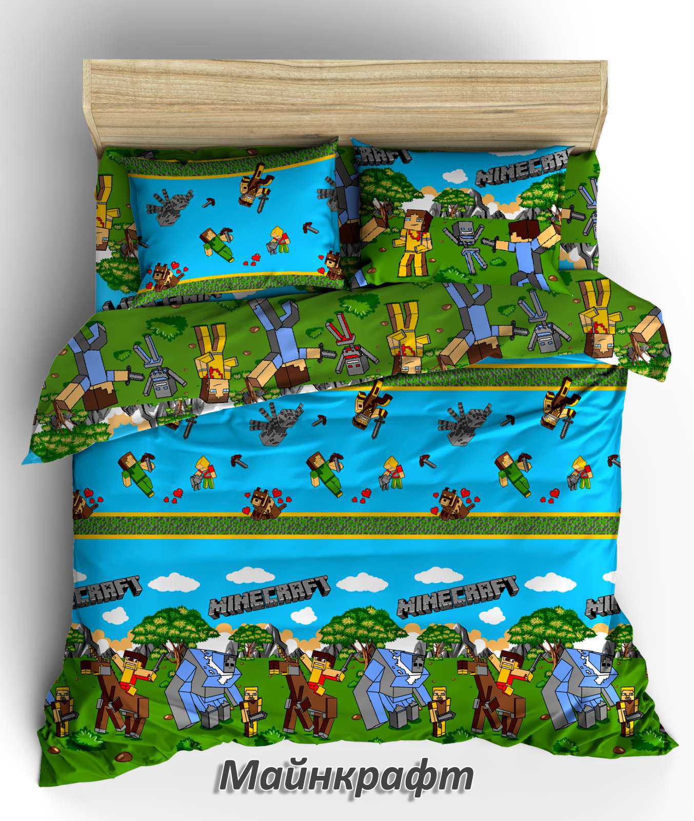 

Комплект детское постельное белье полуторка Тиротекс Майнкрафт