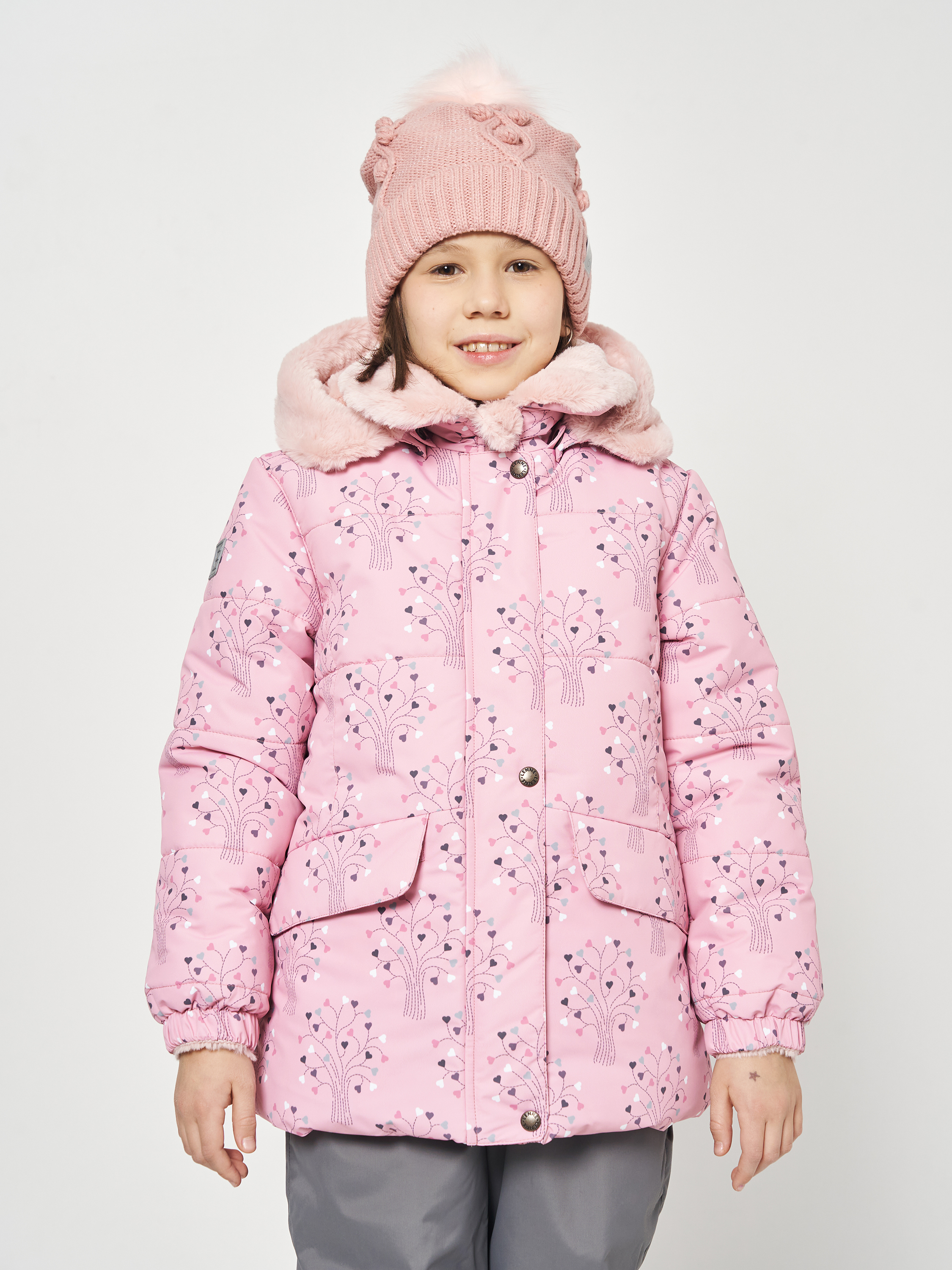 Акція на Дитяча зимова куртка-парка для дівчинки Lenne Belle 22331/1248 98 см Рожева від Rozetka
