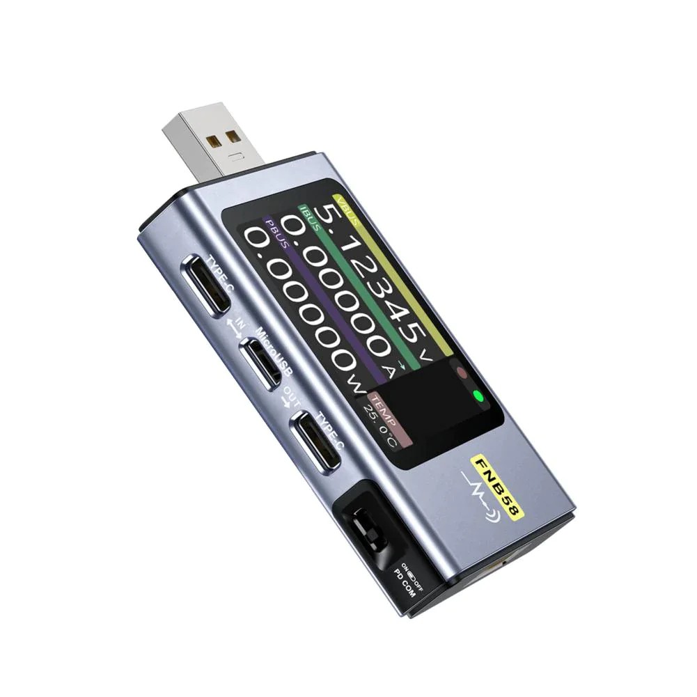 Fnirsi FNB 58 USB тестер профессиональный - c Bluetooth – фото, отзывы,  характеристики в интернет-магазине ROZETKA от продавца: Tehno360 | Купить в  Украине: Киеве, Харькове, Днепре, Одессе, Запорожье, Львове