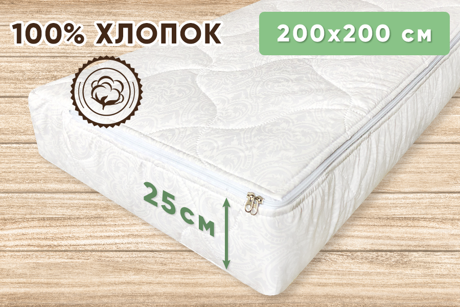 

Чехол защитный на матрас Point Art Classic на молнии 200х200х25 см