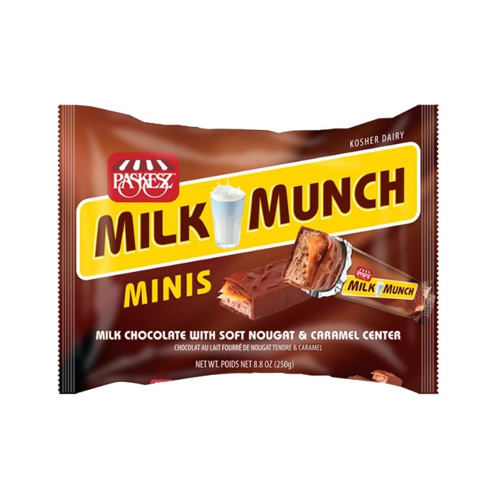 Шоколадные батончики PASKESZ Mini Milk Munch Bagged , 250 г – купить в ...