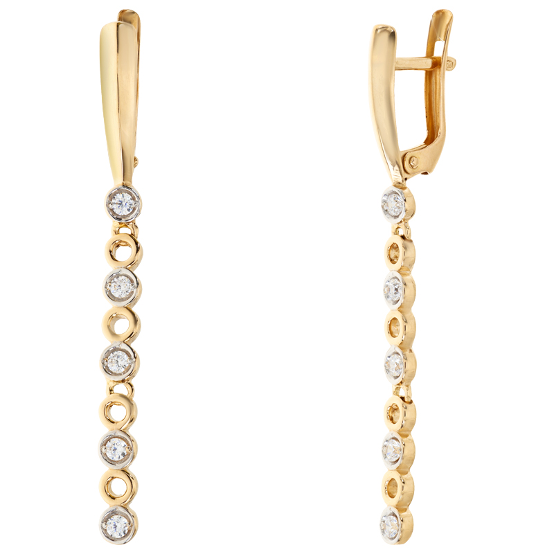 

Серьги-подвески Diamant с1843