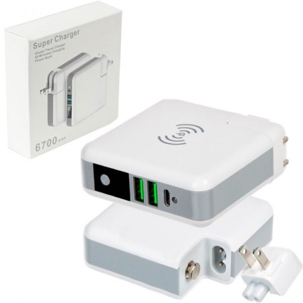 

УМБ KP-Super 6700 mAh c беспроводной зарядкой Белый (63)