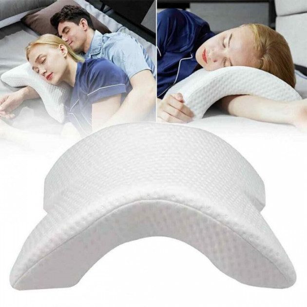 

Ортопедическая подушка туннель с эффектом памяти Memory Pillow New Белый