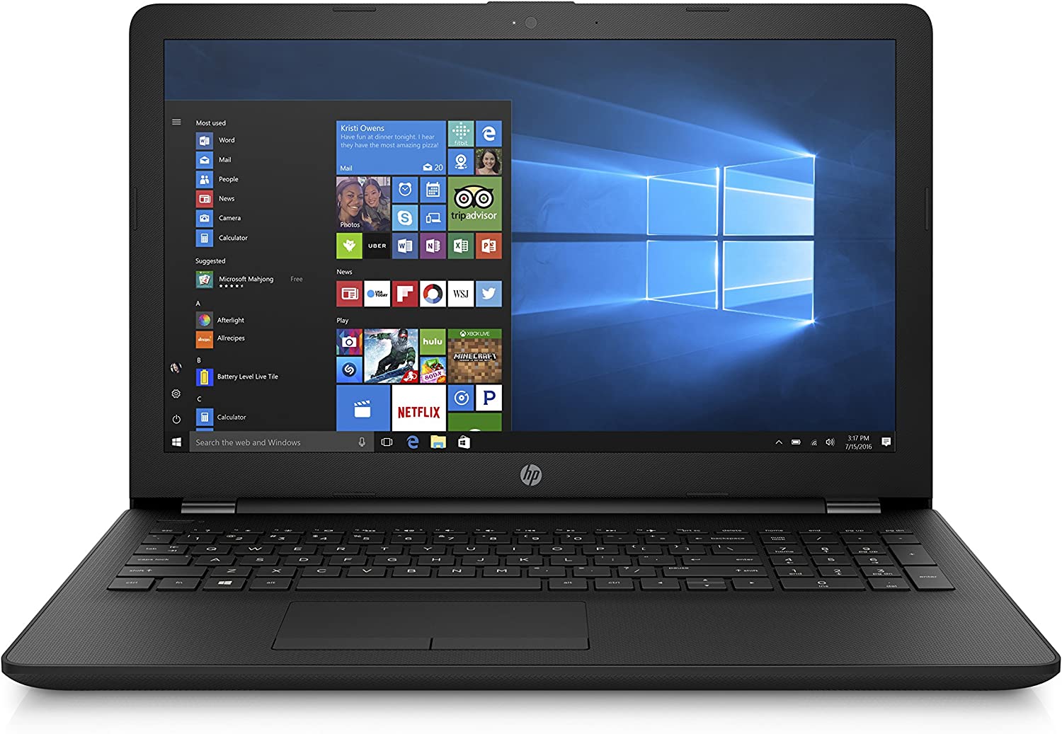 Ноутбук 15.6\" HP 15-bs076nf Intel Core i3-6006U RAM 6GB SSD 128GB + HDD ...