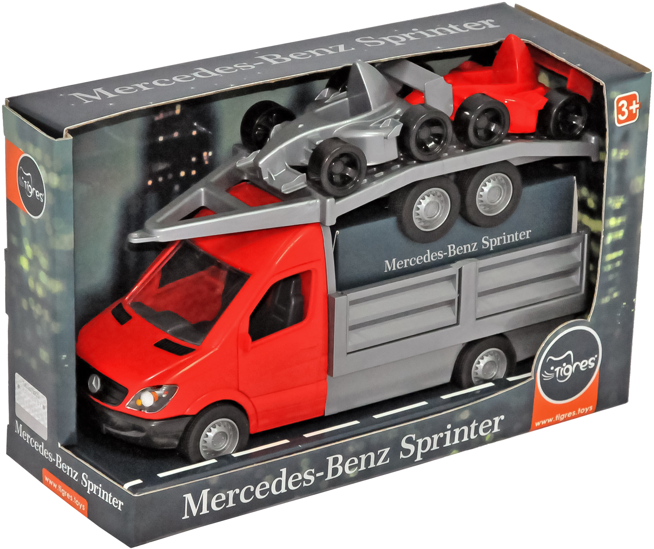 

Автомобиль Tigres Mercedes-Benz Sprinter бортовой с лафетом Красный (39669)