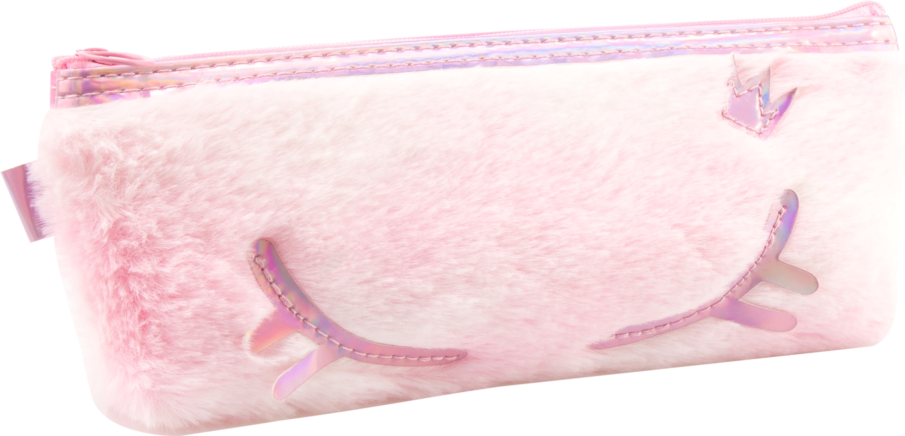 

Пенал пушистый с аппликацией Cool For School 1 отделение Розовый (6525-pink)