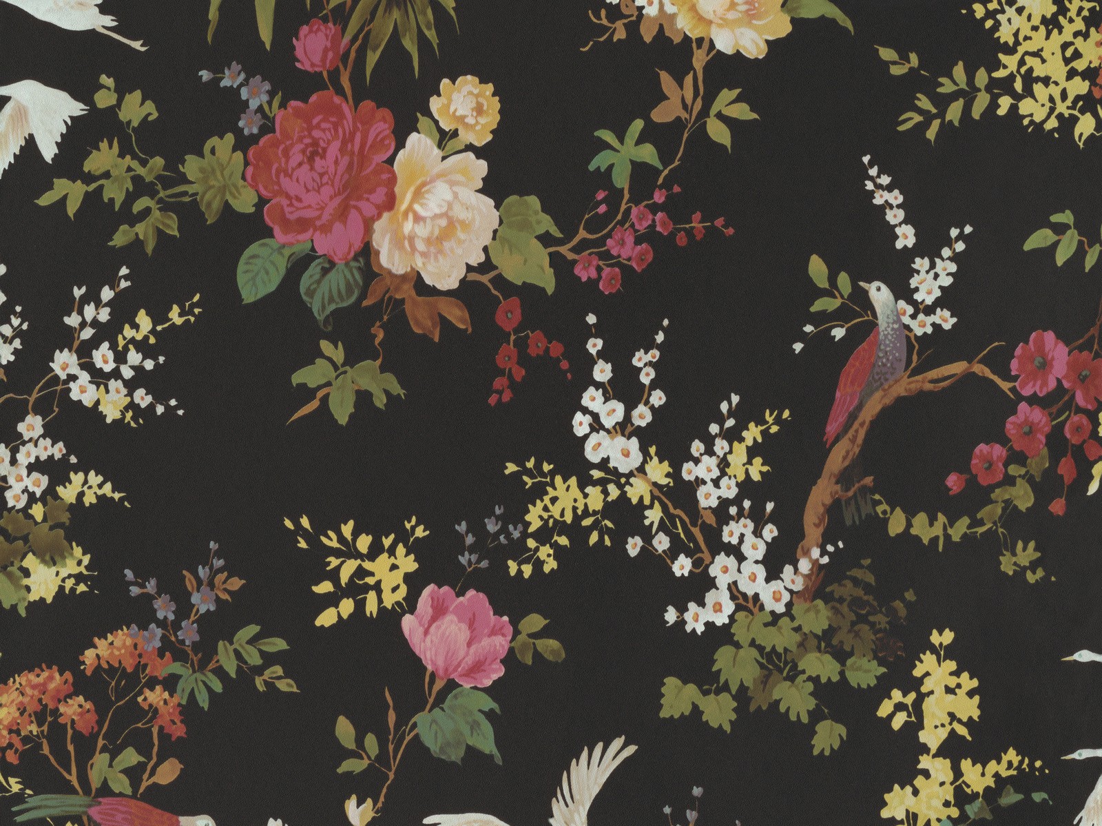 

Виниловые обои на флизилиновой основе BN International Fiore 220481 черный цветы