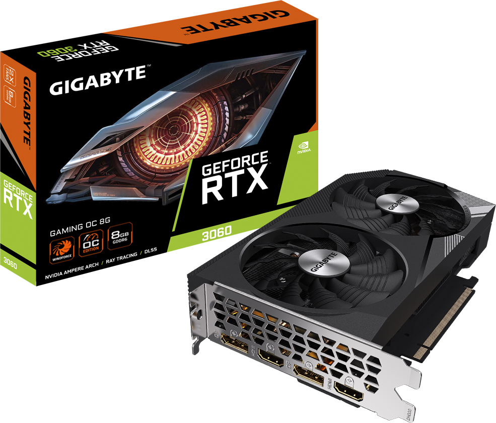 Видеокарта Gigabyte PCI-Ex GeForce RTX 3060 Gaming OC 8GB