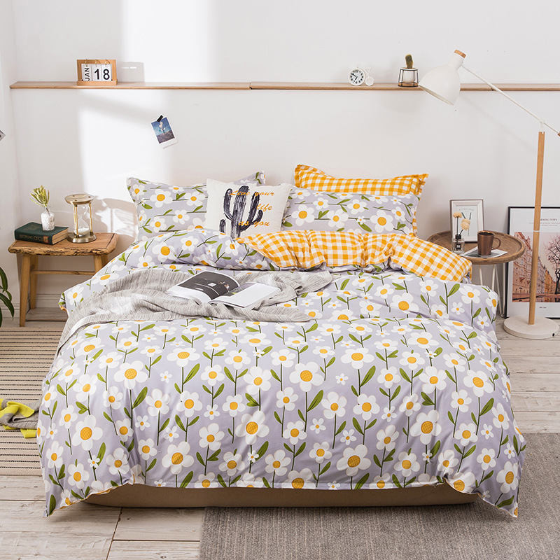 

Комплект постельного белья White flowers (полуторный) Berni Home Серый