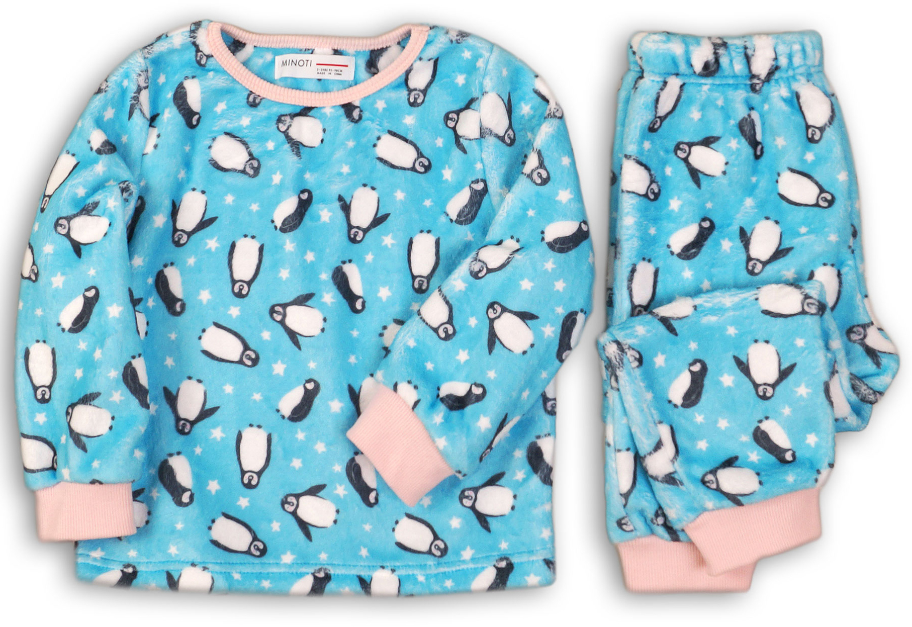 

Пижама (футболка с длинными рукавами + штаны) Minoti Fluff 6 12500 74-80 см Разноцветная