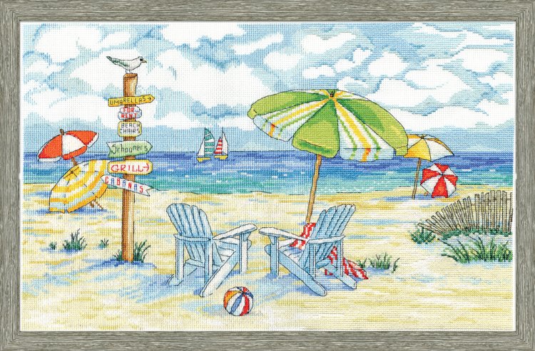 

Набір для вишивання хрестиком "Beach Signs//Знаки на пляжі" Design Works dw2862