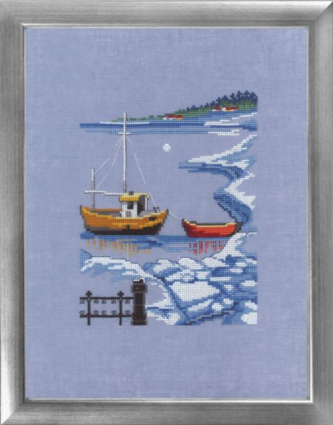

Набір для вишивання "Човен в снігу (Boats in snow)" Permin 12-9163