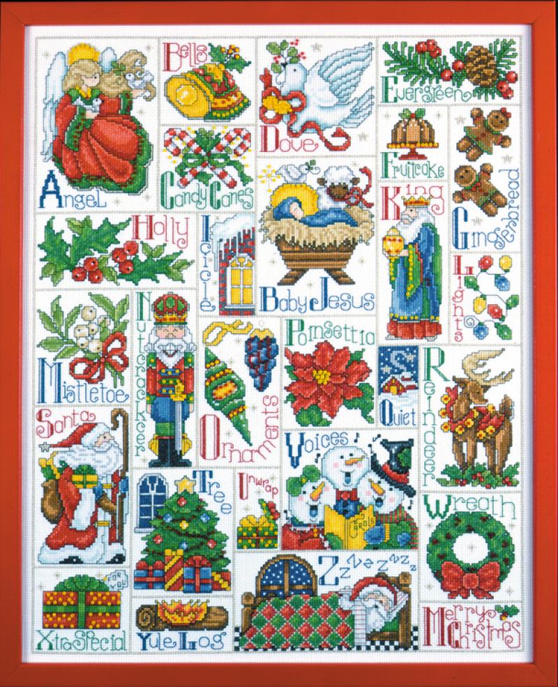 

Набір для вишивання хрестиком "Christmas ABC Sampler//Різдвяний семплер" Design Works dw5458