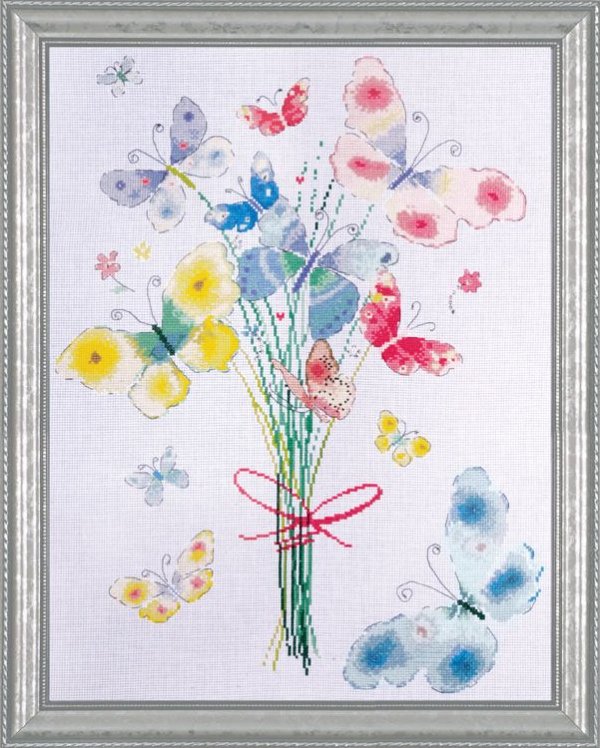

Набір для вишивання хрестиком "Butterfly Bunch//Букет метеликів" Design Works dw2764