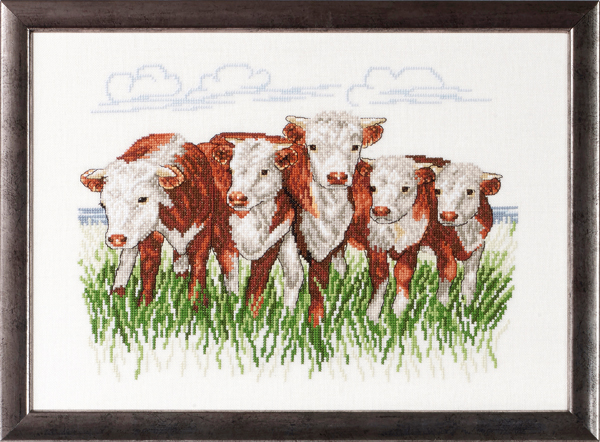 

Набір для вишивання "Корови Херефорда (Hereford cows)" Permin 70-7432