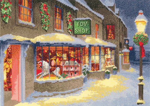 

Набір для вишивання хрестиком "Різдвяний магазин играшок//Christmas Toy Shop" Heritage Crafts H1268