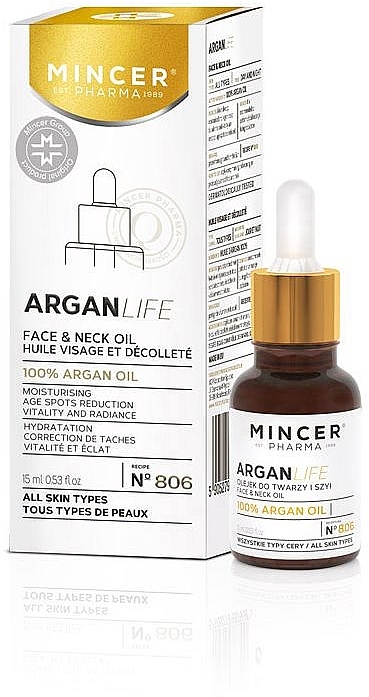 Аргановое масло 100% для лица, шеи и зоны декольте - Mincer Pharma ...
