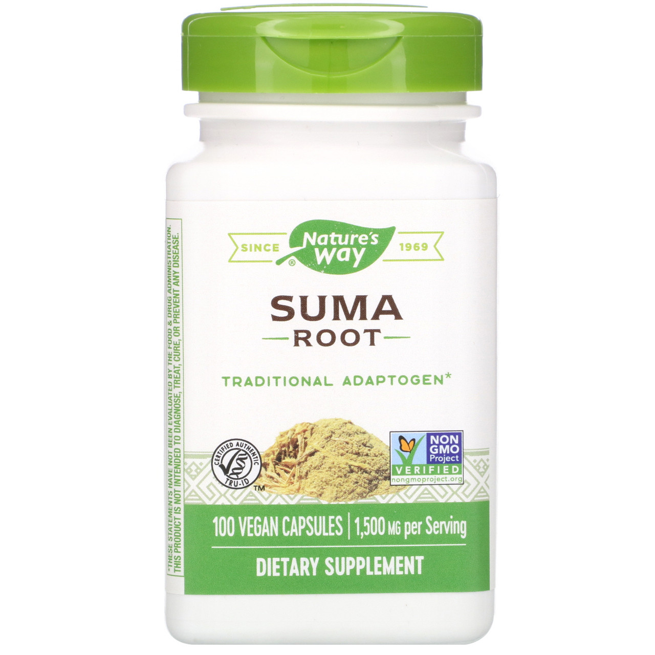 

Корень сумы Nature's Way "Suma Root" бразильский женьшень, 1500 мг (100 капсул)