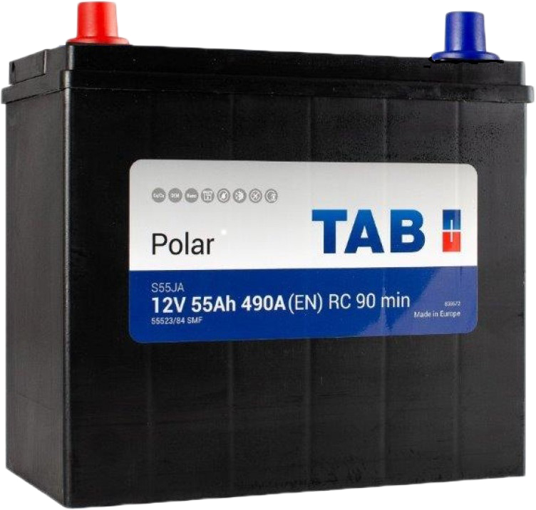 Автомобильный аккумулятор 55 Ah/12V TAB Polar S (1) Japan (55524/51 ...