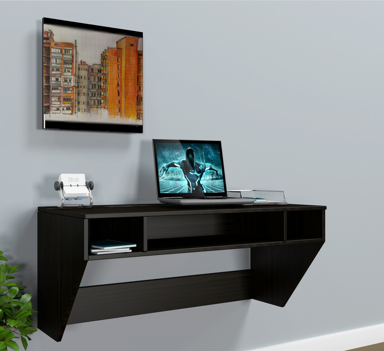 

Навесной компьютерный стол Comfy Home AirTable-II DB Mini венге