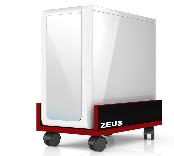 

Подставка под системный блок ZEUS Comp черный/красный