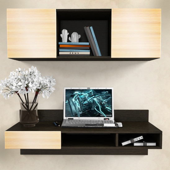 

Навесной компьютерный стол Comfy Home X1 Kit дуб молочный/венге