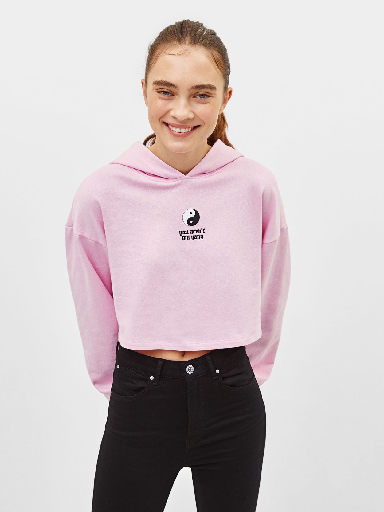 Худи Bershka 1929/059/146 M Розовое (SZ01929059146035) – в интернет ...