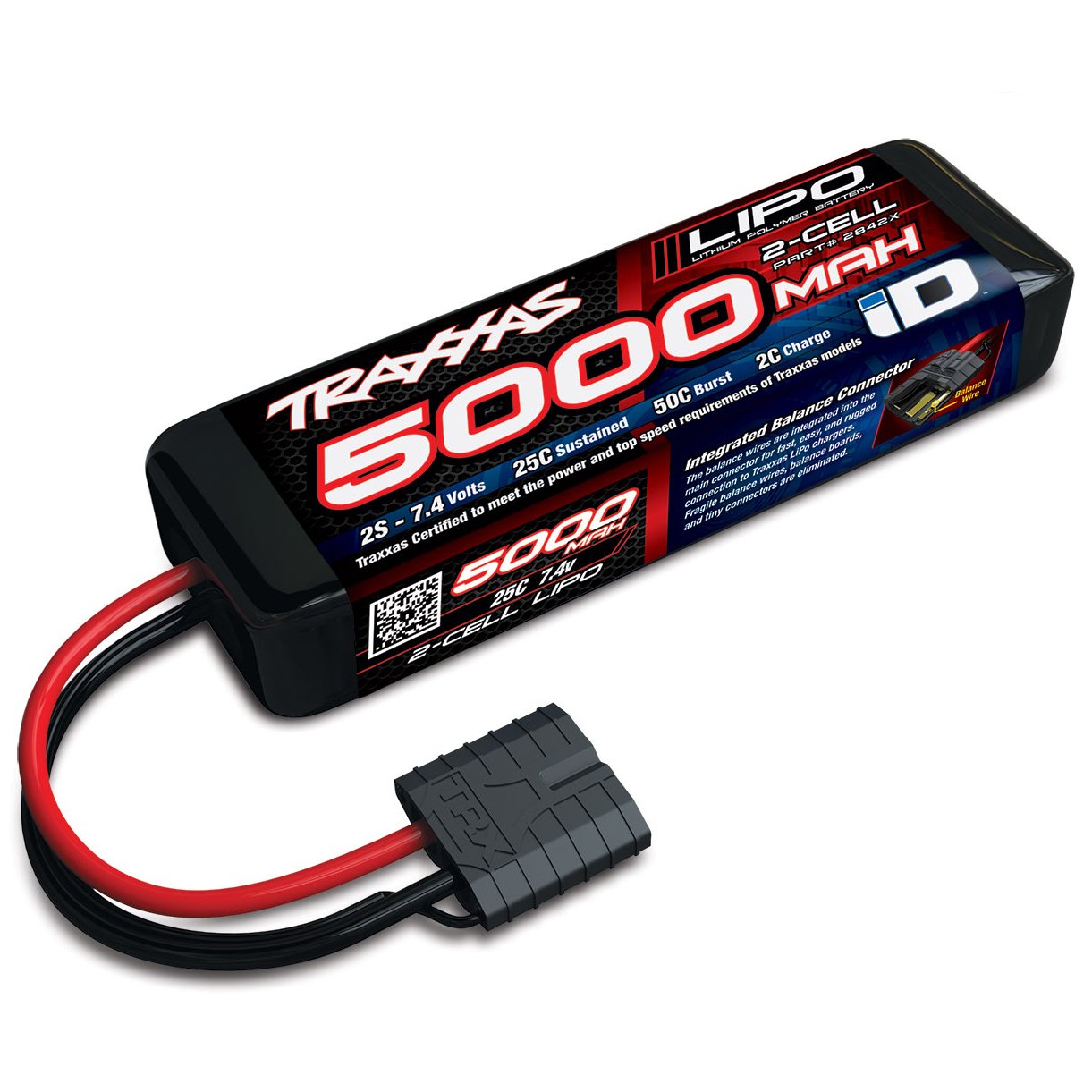 

Аккумулятор Traxxas LiPO 7,4В 5000мАч 2S 25C 137х43х24мм 280,66г Traxxas (2842X)