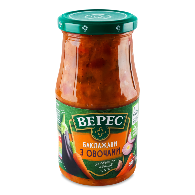 Баклажаны жареные с овощами Верес 500 г – ROZETKA | Купить Баклажаны ...
