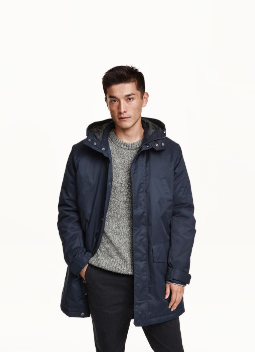 

Парка H&M HM0006M L Темно-синий