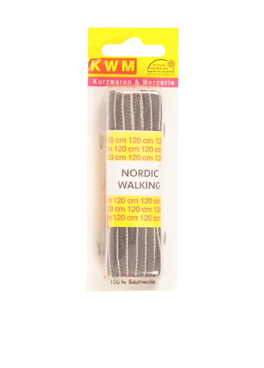

Шнурки 120 см KWM серый-белый