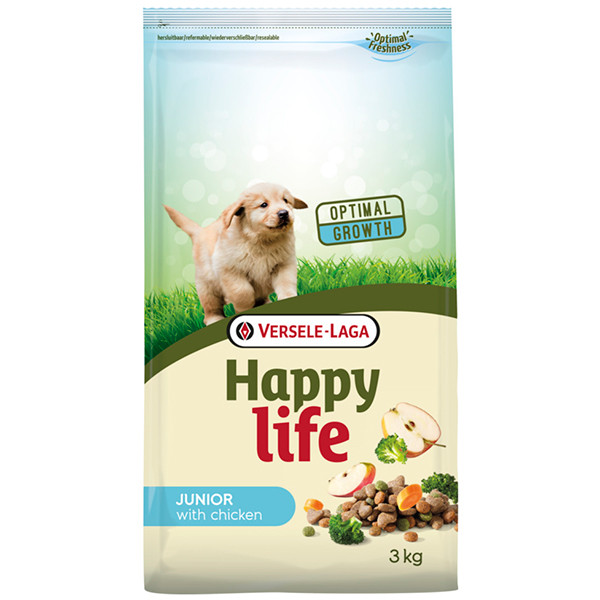 

Сухой корм Happy Life Junior with Chicken ХЕППИ ЛАЙФ ДЖУНИОР для щенков всех пород, 3 кг
